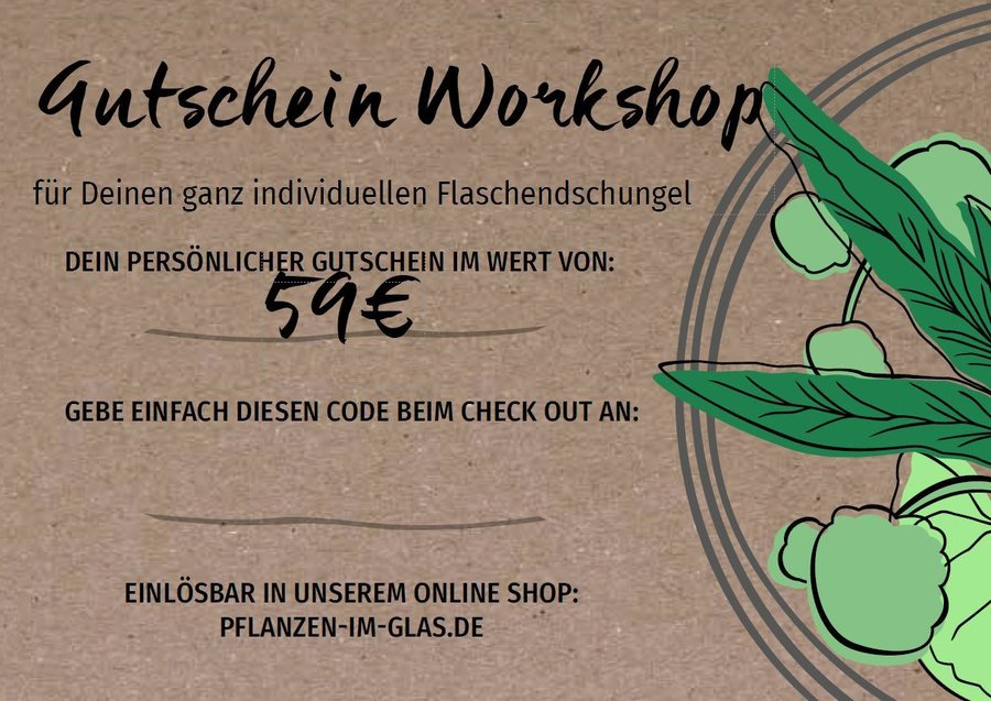 Gutscheincode für den Onlineshop (digital)