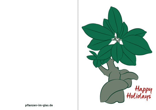 Klappkarte "Happy Holidays", 10,5 cm x 14,8 cm