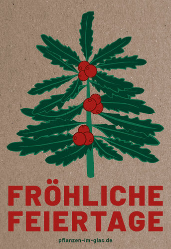 Karte "Fröhliche Feiertage", 12 cm x 17,5 cm